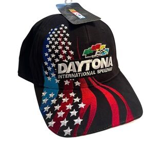 Daytona International Speedway NASCAR Adjustable Hat Patriotic Stars Stripes